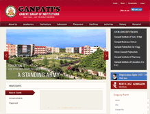 Tablet Screenshot of ganpatiinstitutions.com